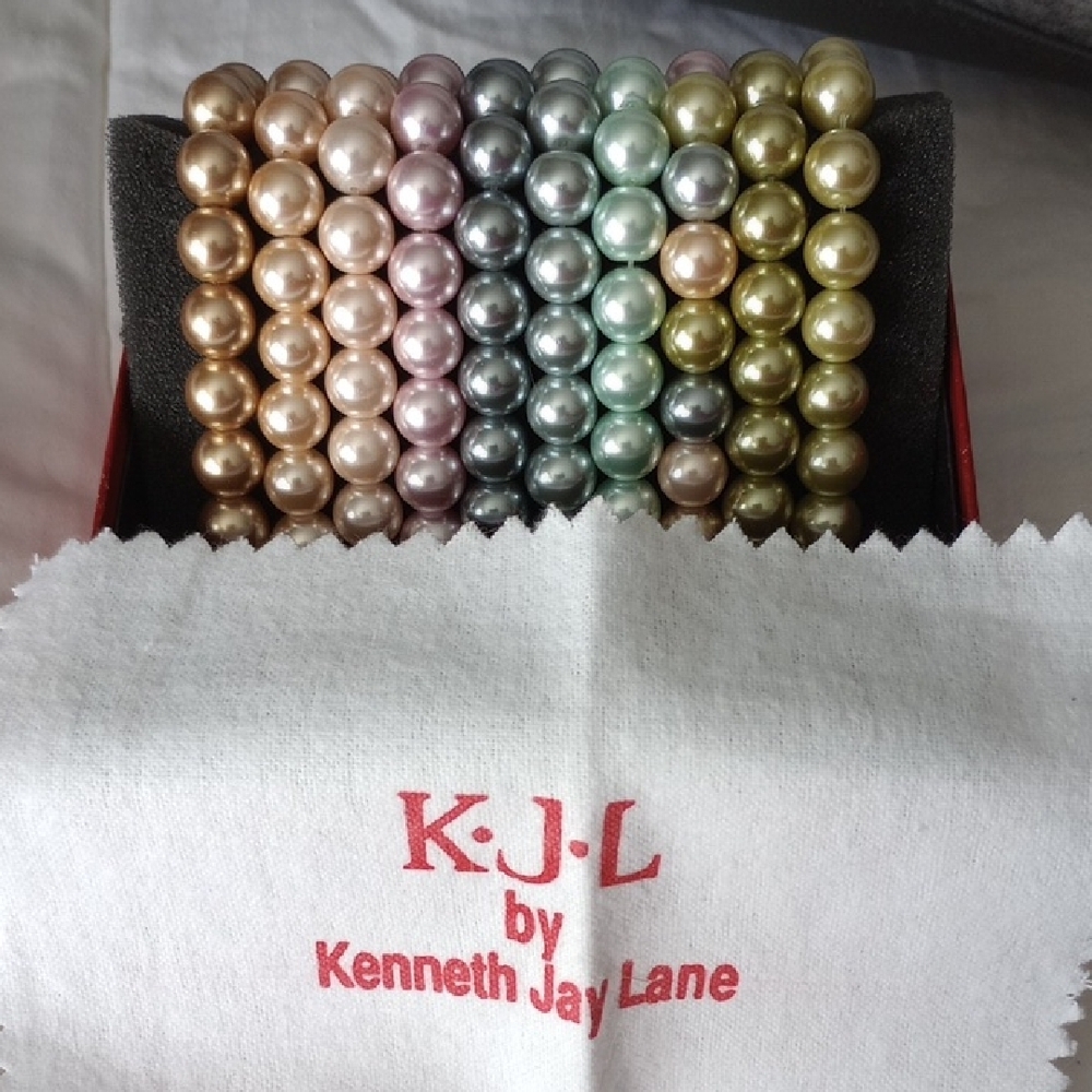 Kenneth Jay Lane Multicolor Pearl Bracelets